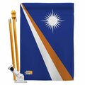 Cosa 28 x 40 in. Marshall Islands Flags of the World Nationality Impressions Vertical House Flag Set CO2158211